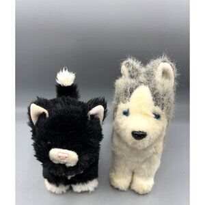 American Girl Plush Pepper Husky‎ Dog & Tuxedo Black Cat Set